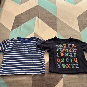 Kids Striped and Alphabet T-Shirts